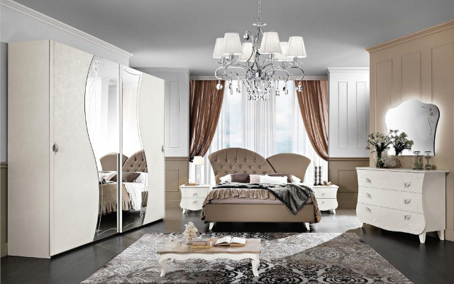 Wardrobe Luxury Furniture Wood Bedroom Cabinets Italian Furnishings