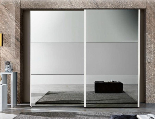 Mirror Cabinet Wardrobe Sliding Doors Cabinets Wood Design Modern Wardrobe