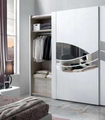 Wardrobe Wooden Cabinet Luxury Sliding Doors Design Wood Modern Furniture Real wood