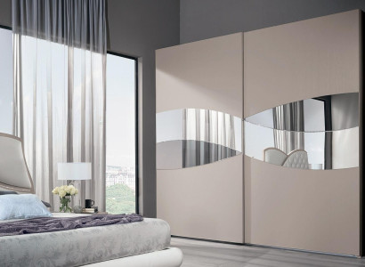 Wardrobe with Sliding Doors Bedroom Wood Wardrobe Cabinets Wood Mirror