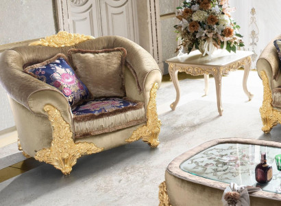 1 Seater Armchair Design Art déco Chair Upholstery Club new Relax Fabric Textile Lounge