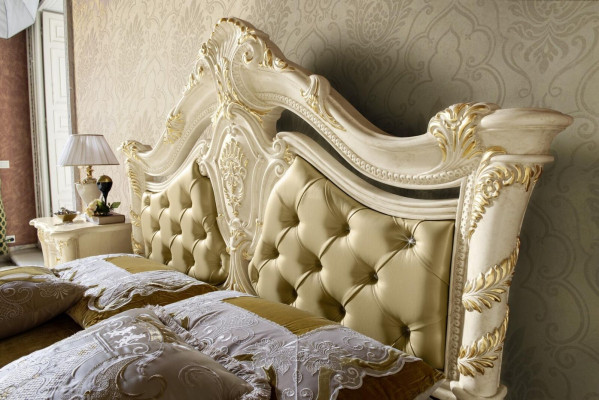 Chesterfield Bedroom Baroque Furniture Textile Classic Bed Luxury
