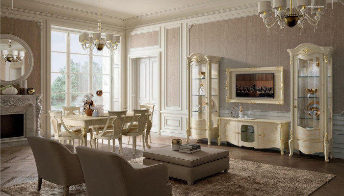 Classic r TV Wardrobe and Frame made from natural wood in Classic n style