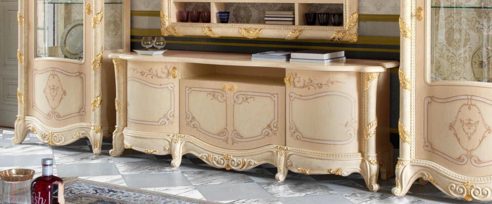 Furniture Italian sideboard shelves new television shelf tv stand TV cabinet solid wood