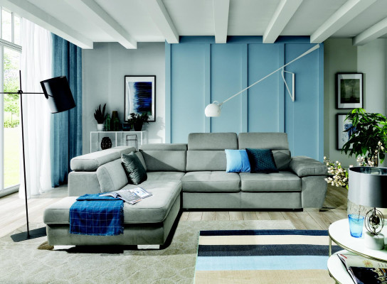 Corner sofa Living landscape Sofa Couche Upholstery Corner Sofas Suite Textile Designer
