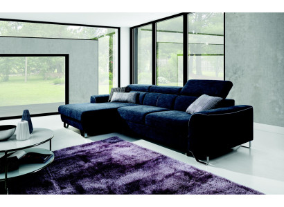Fabric Sofa Couch Upholstery Corner Design Suite Blue e Living landscape Textile