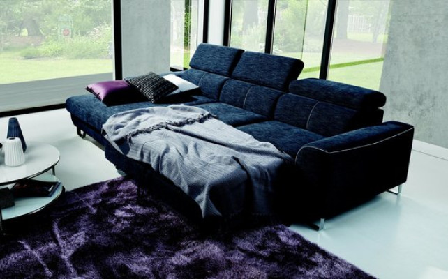 Fabric Sofa Couch Upholstery Corner Design Suite Blue e Living landscape Textile