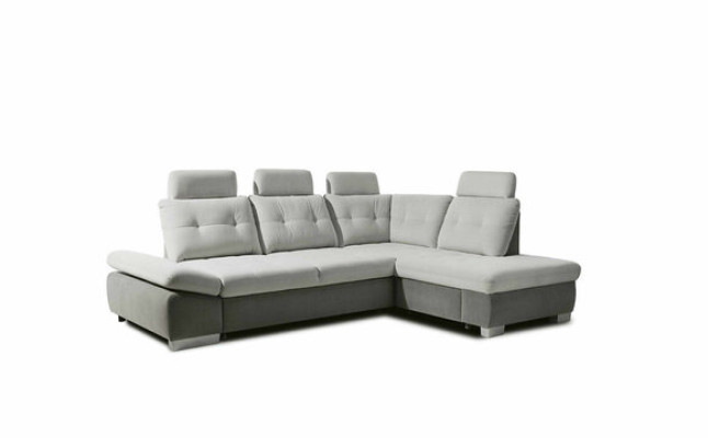 Corner sofa L-shape Sofa Living landscape Suite Fabric Sofas Bed function Sleep Couch