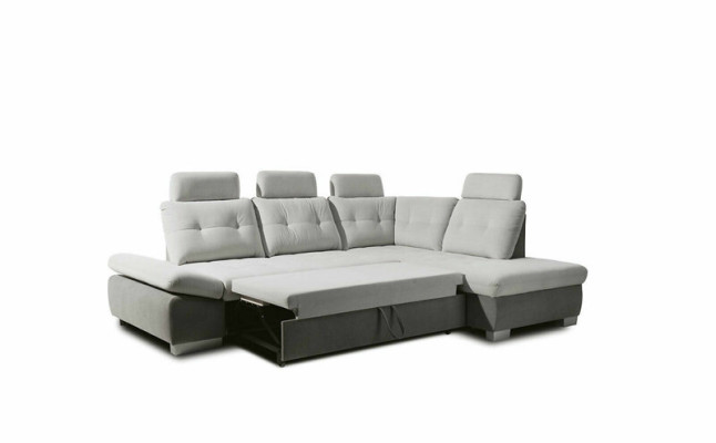 Corner sofa L-shape Sofa Living landscape Suite Fabric Sofas Bed function Sleep Couch