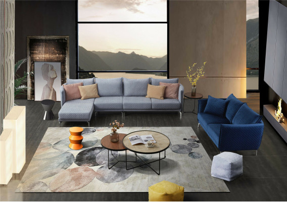 Design Upholstery Luxury Seat Sofa Couch Textile Sofa 3 Seater Fabric Three Seater Velvet