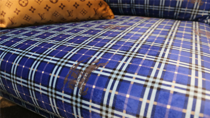 Design Upholstery Luxury Seat Sofa Couch Textile Sofa 3 Seater Fabric Three Seater Velvet