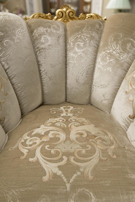 Armchair Chair Upholstery Television Leather Textile Fabric Beige Design Lounge Club Relax