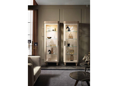 Showcases Glass Wardrobe Cabinets Shelf Wood Display case Design Modern Living room new