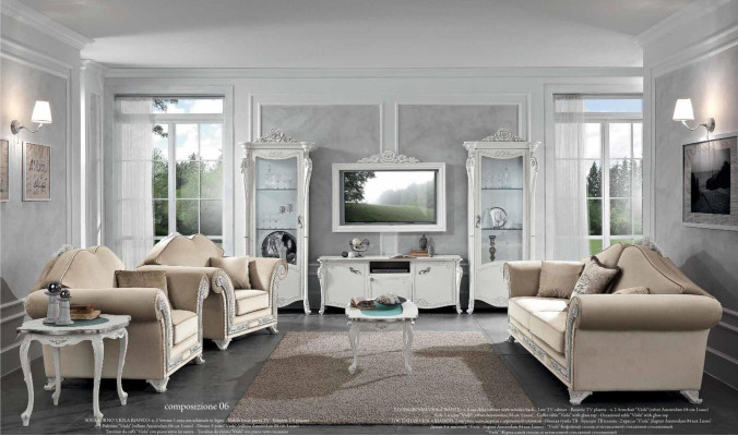 Armchair Luxury Classic r Single Seater Wood Beige Armchair Living room Furniture Italy