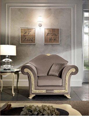 Armchair 1 Seater Living room Relax Design Furniture Italian Furnishings Italy