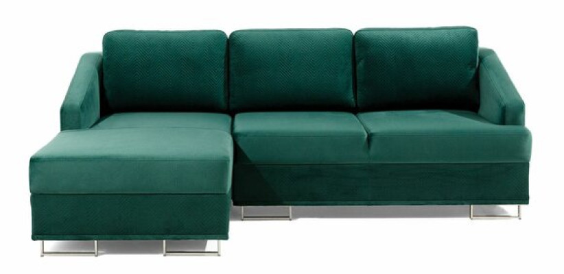 Luxury Corner sofa Couch - Emerald Green Sofa Upholstery Corner suite Bed function new