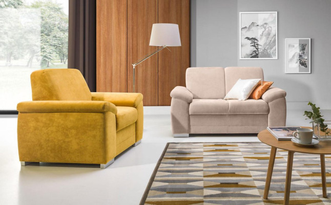 Sofa set Set Upholstery Textile Fabric Couch 2+1 Seater Set Fabric Textile Couches