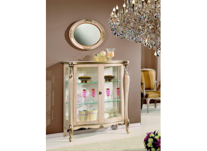 Furniture Wood Style Baroque Display Case Glass Cabinet Chest of Drawers Cabinets Italian