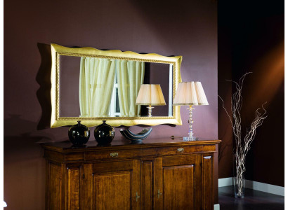 Mirror Wall Glass xxl gold Big 181x91 Frame Wood hanging mirror Baroque Rococo