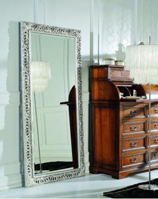 Wall mirror decoration furniture living decoration baroque rococo decorative mirror stand silver