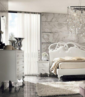 Set Chest of drawers with Mirror from Wood in a modern style for the Bedroom