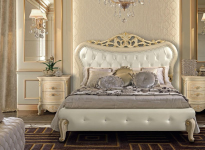 Chesterfield Bed Upholstery Design Luxury Double Hotel Beds Italian Wood new