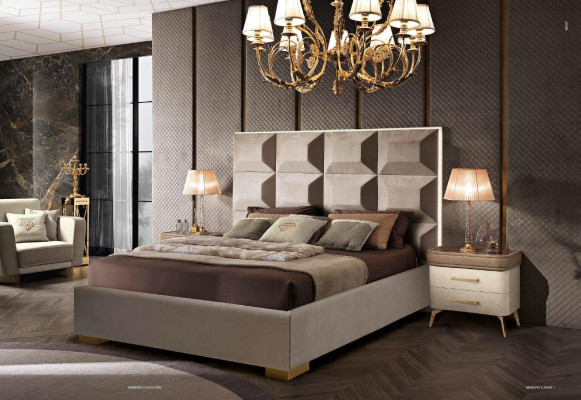 Bed Wood Double Bedroom Beds Brown Bed Frame Modern Double bed Furniture