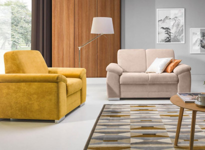 Design 2 Seater Relax Sofas Club Lounge Sofa Textile Upholstery Couch Fabric Couches