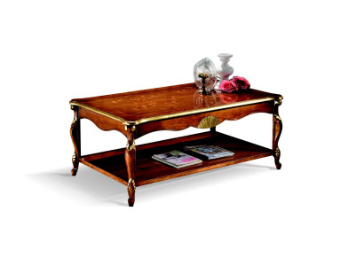 Design Wood Italian Furniture Baroque Style Brown Coffee table Living room Table new