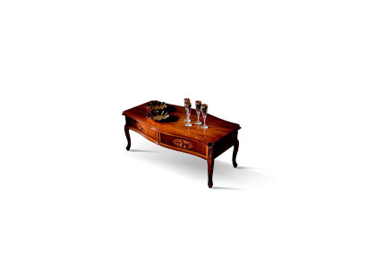 Wood Italian Furniture Baroque Style Brown Coffee table Living room Table new