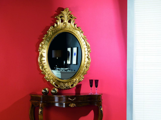 Classic r Designer Luxury Mirror Wall mirror Baroque Rococo 88x133cm Wood Frame new