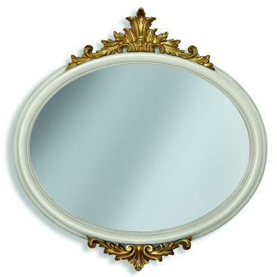 Round Mirror Wall mirror Floorboards Living room Bathroom Wood Glass design Decoration SP7240