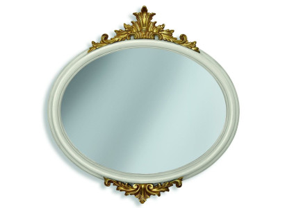 Round Mirror Wall mirror Floorboards Living room Bathroom Wood Glass design Decoration SP7240