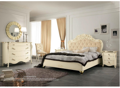 Bed Beige Wooden bed Bedroom Design Beds Italian Art Deco Italy new