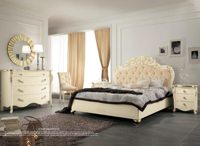 Bed Beige Wooden bed Bedroom Design Beds Italian Art Deco Italy new