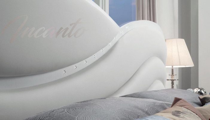 Double bed Bed bed frame Bed frame e White Double Modern Luxury Italy style new