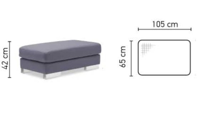 XXL Club Footstool Club Lounge Stool Pufa Leather Ottoman Designer Textile