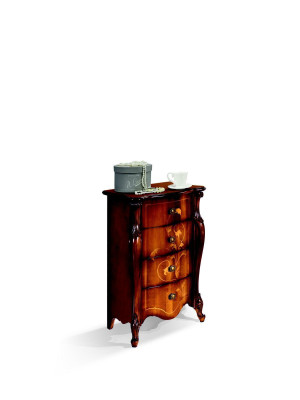 Style Baroque Italian Furniture Design Chest of drawers Wardrobe Brown Luxury Wooden Skirt new