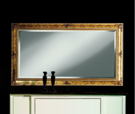 Classic r Design Mirror Wall mirror Retro Baroque Rococo Golden Wood Frame