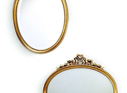 Classic r Design Mirror Wall mirror Oval 67x77cm hanging mirror Baroque Rococo