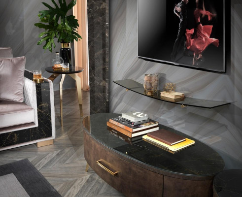 Modern Living Wall Living room Wall shelf Sideboard TV cabinet Shelf Walls Wardrobe 2pcs.
