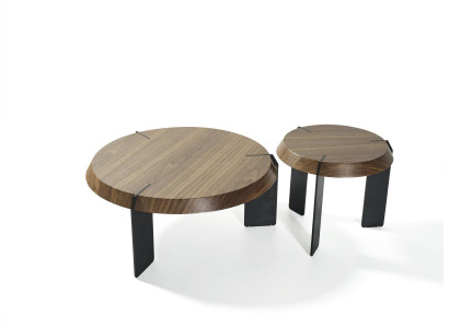 Coffee table Side table Designer Table Round Brown Living room table new