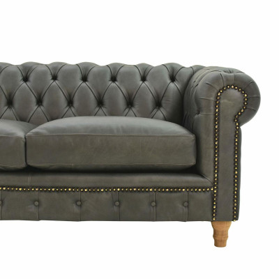 Design Leather Sofa Couch - Chesterfield Upholstery Three Seater 240cm new