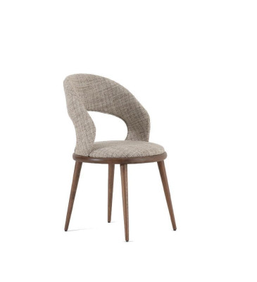 Dining room chair Wood Textile Luxury Upholstery Furniture Style Modern gray