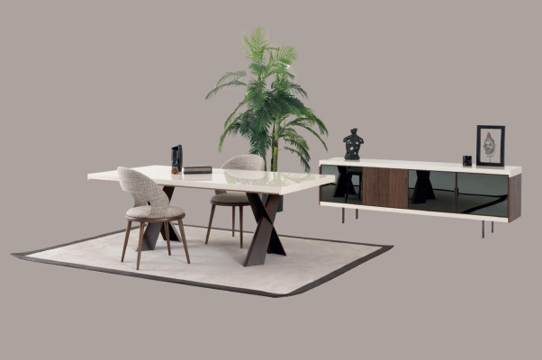 Dining room chair Wood Textile Luxury Upholstery Furniture Style Modern gray