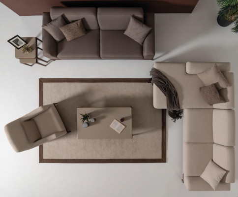 Living room sofa couch three seater design luxury couches furniture brown