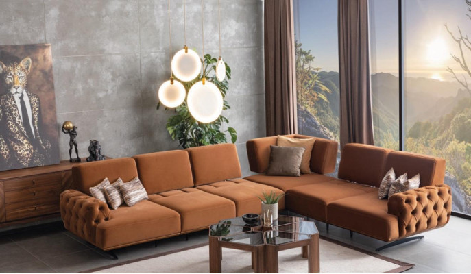 Living landscape Sofa L-shape Couch Suite Design Modern Sofas Corner sofa