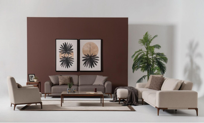 Luxury design sofa set set couch coffee table side table 5 pieces.