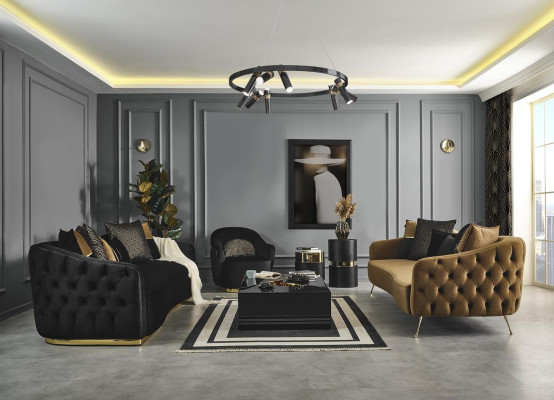 Sofa set 431 Seater Coffee table Suite Textile Design new Set 4pcs