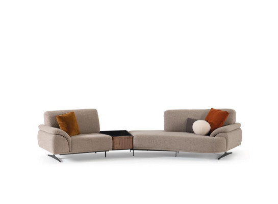 Living room Design Sofa 5 Seat Textile Couch Upholstery Sofas new brown